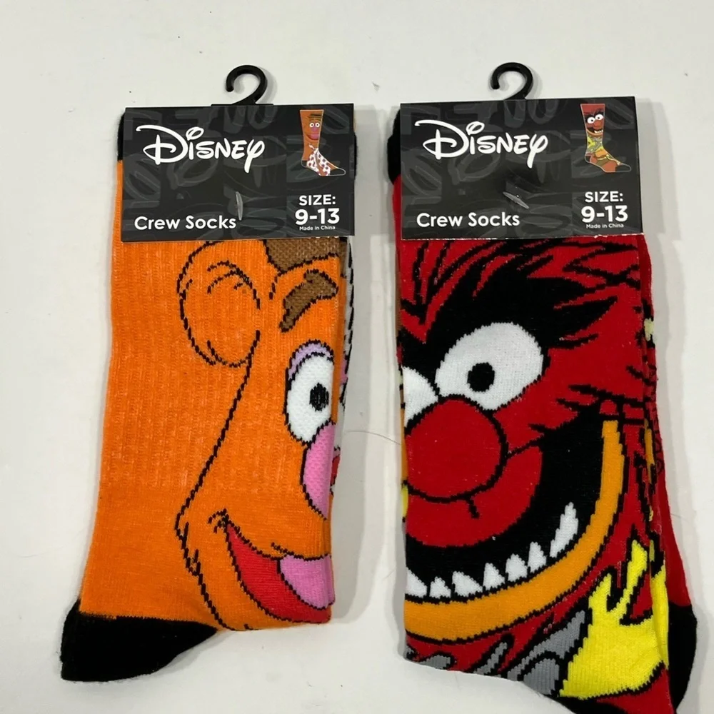 MUPPETS Fozzie/Animal Crew Socks 9-13 NEW